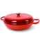 UFEH Enameled Cast Iron Dutch Oven 38 Quart Dutch Oven Pot with Lid Non Stick Cast Iron Pot Round Oven Safe up to 500F Use for Marinate Cook Bake and Serve Gradient Red