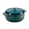 Lodge Essential Enamel Cast Iron Dutch Oven 6 Quarts Perfect for Bread Baking Braising Marinating Slow Cooking Features MoistureSealing Lid Dual Handles Kitchen Essentials Lagoon