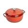 Lodge Essential Enamel Cast Iron Dutch Oven 6 Quarts Perfect for Bread Baking Braising Marinating Slow Cooking Features MoistureSealing Lid Dual Handles Kitchen Essentials Poppy