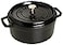 STAUB Staub La Cocotte Round 40500281 Pico Cocotte Round Black 110 inches 28 cm TwoHanded Enameled Pot Waterless Cooking Induction Compatible
