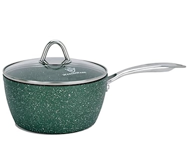 WaxonWare Emerald 25 Quart Sauce Pan with Lid Ultra Nonstick Pot Small Saucepan with Lid NonToxic Ceramic Nonstick Saucepan Pot Cooking Pot Dishwasher Safe Sauce Pan Small Pots for Cooking