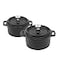 Flavehc Mini Cocotte 8 oz PreSeasoned Mini Dutch Oven 025 qt Cast Iron Garlic Roaster for Oven Garlic Confit Pot Ramekins with Lids Oven Safe Set of 2
