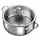 Cooks Standard Classic 7Quart Stainless Steel Dutch Oven Casserole with Glass Lid Large Dutch Oven Casserole for Soup Stew Chili Pasta Compatible with All Stovetops