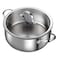 Cooks Standard Classic 7Quart Stainless Steel Dutch Oven Casserole with Glass Lid Large Dutch Oven Casserole for Soup Stew Chili Pasta Compatible with All Stovetops