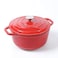 HAWOK 5 qt Enameled Cast Iron Dutch Oven Dia 996 inch with Lid Red