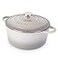 nuovva Cast Iron Pot with LidNonStick Ovenproof Enamelled Casserole Pot Oven Safe up to 500 FSturdy Dutch Oven Cookware Grey 5Quart 24cmby Nuovva