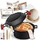 NZQXJXZ Cast Iron Dutch Oven for Bread Baking Banneton Bread Proofing Basket Sourdough Bread Baking Supplies 2in1 Dutch Oven Pot with Skillet Lid Cooking Pan Handles Lame 5QT
