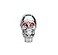 TESWNE Silver Chrome Skull Gear Shift Knob Manual Stick Shift Knobs LED Light Red Eyes