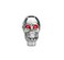 TESWNE Silver Chrome Skull Gear Shift Knob Manual Stick Shift Knobs LED Light Red Eyes