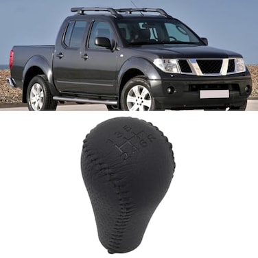 Cakievro 6 Speed Leather Gear Shift Knob for Nissan for Navara D40 for Frontier 0515 Gear Level Knob Shift Lever Auto Accessories