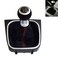 Fouedy Car Gear Shift Knob Shift Handball Dust Jacket Gear Shift Lever Dust Cover for VW Golf 5 6 MK5MK6 R32 GTI 0409 red and Black Soft Suede car Gear Head Black