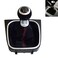 Fouedy Car Gear Shift Knob Shift Handball Dust Jacket Gear Shift Lever Dust Cover for VW Golf 5 6 MK5MK6 R32 GTI 0409 red and Black Soft Suede car Gear Head Black