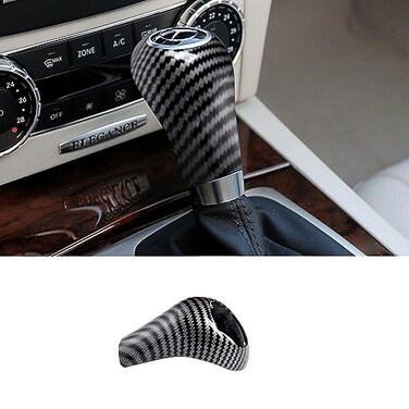 GIPFIRE Carbon Fiber Car Gear Shift Knob Cover Sticker Interior Trim for Mercedes Benz W204 W212 A G E C Class CLS Accessories1 Piece