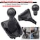 Hacreyatu 5 Speed Manual Gear Shift Knob Shifter Lever Stick Knob Gaiter Boot Cover for Chevrolet Chevy Sail 2009 2010 2011 2012 2013 2014 Overall5 Speed