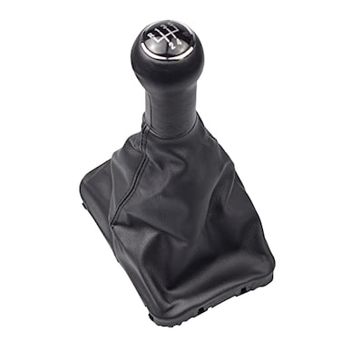 Hacreyatu for VW Beetle 1998 1999 2000 2001 2002 2003 2004 2005 2006 2007 2008 2009 2010 New 5 Speed Gear Stick Shift Knob Leather Boot Black