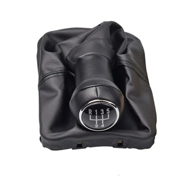 Kakulkomen 5 Speed Gear Stick Shift Knob Leather Boot for VW Beetle 1998 1999 2000 2001 2002 2003 2004 2005 2006 2007 2008 2009 2010 Black
