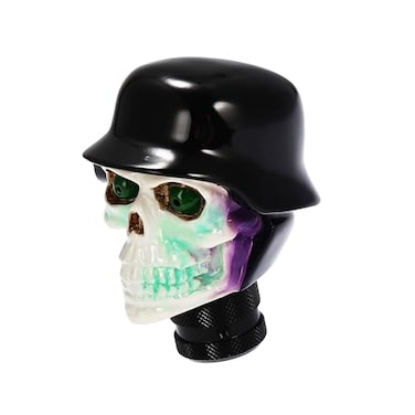 REPAIROCK Auto Car White Black Skull Design Gear Stick Shift Knob Shifter Cover Auto Replacement Parts