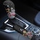 STUOARTE Skull Mushroom Moon Print Gear Shift Knob Cover Set with Handbrake Cover Stretchy Universal Car Accessory