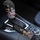 STUOARTE Skull Mushroom Moon Print Gear Shift Knob Cover Set with Handbrake Cover Stretchy Universal Car Accessory