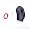 SUNBREATH Compatible with DIY Genuine Leather Carbon Fiber Texure Gear Shift Knob Cover Interior Accessories Protector for Ford Focus Mondeo Fusion Edge Autoamtic Shift Black with Red Stitches