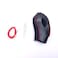 SUNBREATH Compatible with DIY Genuine Leather Carbon Fiber Texure Gear Shift Knob Cover Interior Accessories Protector for Ford Focus Mondeo Fusion Edge Autoamtic Shift Black with Red Stitches