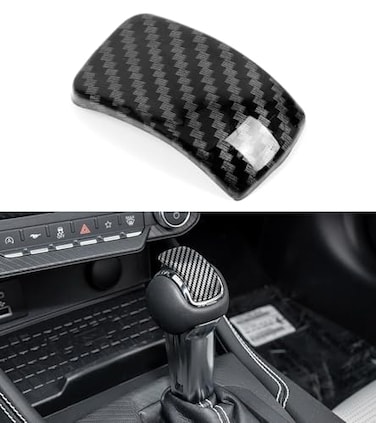 ushilife Center Gear Shift Knob Cover Trim Compatible with 2024 2025 2026 Ford Mustang Center Console Gear Shift Head Protection Cover Interior Accessories Automatic Verison Only