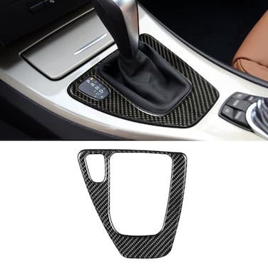 WINKA Car Gear Shifter Panel Cover Compatible with BMW E90 3 Seires Gear Shift Knob Frame Trim Carbon Fiber Interior E92 E93 325i 328i 330i 335i 20062012 Gear Box Shifter Panel for Car Accessories