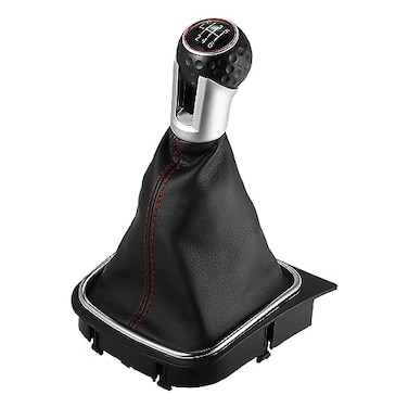 X AUTOHAUX Car 6 Speed Manual Gear Shift Knob for Volkswagen Jetta for VW GTI 20062014 for VW Golf Stick Shifter Knobs Cover Plastic Black