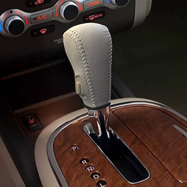 bao hu shen Genuine leatherAutomatic at Gear Shift Knob Cover Protector Trim Fit Nissan Murano 2009 2010 2011 2012 2013 Beige