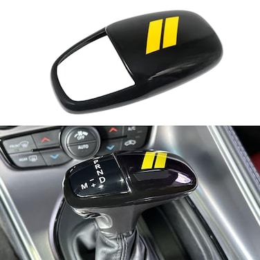 REMOCH Gear Shift Knob Head Cover for Dodge Charger Accessories 20152023 Challenger 20152024 Durango 20162026 ABS Interior Shell Insert Decoration Protector Yellow Trim