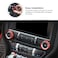 JeCar 2PCS Aluminum Red Air Conditioning Knob Trim Ring for 20152023 Ford Mustang Interior Accessories