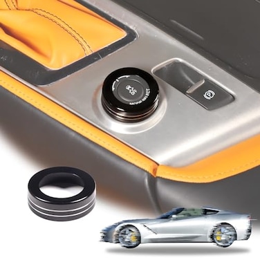 LLKUANG Car Center Console Driving Mode Knob Cover Trim Fit for Chevrolet Corvette C7 20142019 Aluminum Alloy Multimedia Adjustment Knob Button Covers1pcs