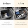 PeakPurit 2PCS Center Console Organizer Armrest Divider Compatible with Honda 20232026 Pilot 20242026 Passport 2024 2025 Ridgeline Accessories Insert Armrest Hidden Organizer