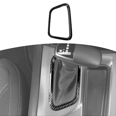RT-TCZ RTTCZ for Charger Carbon Fiber Gear Shift Panel Cover Trim Frame for Dodge Charger 2015 up Black ABS Carbon Fiber Interior Accessories