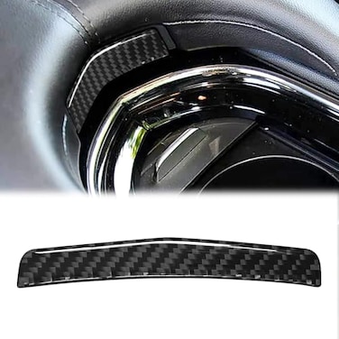 SUNJIKA Compatible with Carbon Fiber Center Console Armrest Storage Box Switch Cover Trim Strip Interior for Cadillac ATS 2013 2014 2015 2016 2017 2018 2019 Black 1PCS