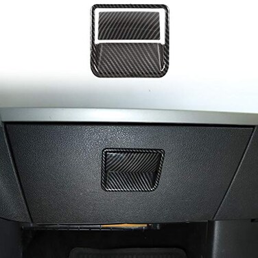 Voodonala for 20092014 Ford F150 ABS Carbon Fiber CoPilot Storage Box Handle Trim 2pcs