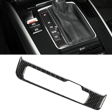 WINKA Car Gear Shift Panel Cover Compatible with Audi A4 B8 A5 S4 S5 RS4 RS5 Gear Shift Knob Frame Trim for Car Carbon Fiber Interior Center Console Gear Shifter Indicator Panel for Car