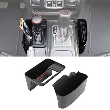 Savadicar JL GearTray Gear Shift Console Side Storage Box Auto Transmission Shifter Side Organizer Tray for 20182022 Jeep Wrangler JL JLU Jeep Gladiator JT Interior Accessories Black