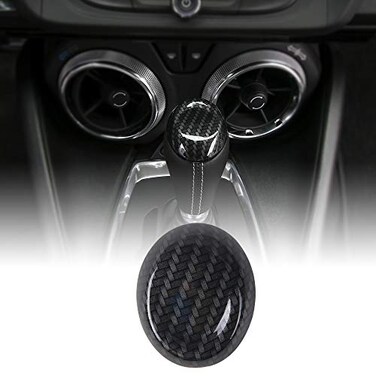 CheroCar for Camaro Gear Shift Shifter Knobs Cover Trim Carbon Fiber Decoration for Chevrolet Camaro 20162025Interior Accessories