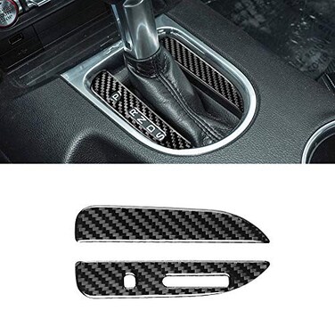 BLAKAYA Compatible with Sticker Carbon Fiber Handle Panel Trim Cover Accessories for Ford Mustang 2015 2016 2017 2018 2019 2020 2021 2PCS Black