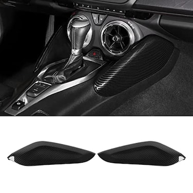 SQQP Carbon Fiber Center Console Gear Shift Panel Side Trim Cover Fit for 20162026 Chevrolet Chevy Camaro Interior Accessories