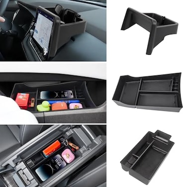 Neepiar 3PCS Center Console Organizer Compatible with 20212025 2026 Nissan Rogue SSVRock Creek Dashboard Tray Armrest Storage Box Lower Center Console Interior AccessoriesOnly Fit 8Inch Screen