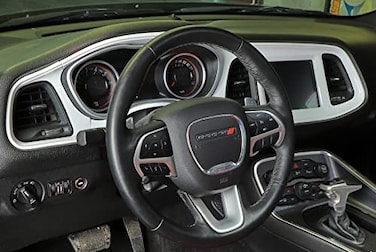 Voodonala for Challenger Center Consoles Dash Board Dashboard Instrument Protecter Cover Trim Garnish for 20152026 Dodge Challenger Interior Accessories ABS White 4pcs