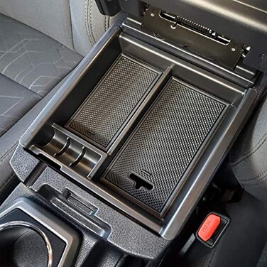 JKCOVER Center Console Accessory Organizer Compatible with Toyota Tacoma 2016 2017 2018 2019 2020 2021 2022 2023 ABS Material Box Insert Tray Black trim