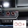 CHEYA Aluminum Alloy Car Interior Air Conditioning Volume Adjustment Knobs Decorative Cover Trim for Land Rover Defender 110 2020 Accessories Red