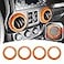 JeCar 4PCS Center Console Dash Air Conditioner Vent Cover Trim Interior Accessories Compatible with Jeep Wrangler JK JKU 20112018 Orange