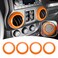 JeCar 4PCS Center Console Dash Air Conditioner Vent Cover Trim Interior Accessories Compatible with Jeep Wrangler JK JKU 20112018 Orange