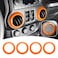 JeCar 4PCS Center Console Dash Air Conditioner Vent Cover Trim Interior Accessories Compatible with Jeep Wrangler JK JKU 20112018 Orange