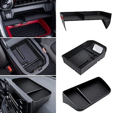 DIAMOOKY Upgraded Center Console Organizer Compatible with Toyota RAV4 2025 2024 2023 20222019 Interior Accessories Armrest Storage Box Dash Storage TrayNot for New 105 Multimedia Display3pcs