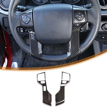 TongSheng 32 Holes Car ABS Center Console Button Molding Trim Framefor Tacoma 20142023 Tundra 4Runner 20102023 4Runner 4WD N280 20142019 Center Console Button Protected Frame Black Carbon Fiber